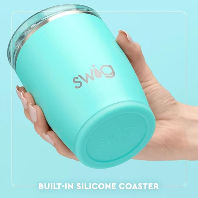 Swig Life 12oz Insulated Tumbler, Travel Coffee Tumbler with Lid, Cup Holder Friendly Travel Coffee Mug, Stainless Steel, 12 oz Reusable Insulated Coffee Mug (Saturdays in Starkville)