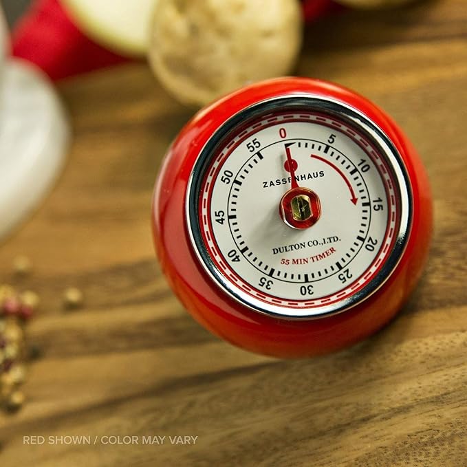 Zassenhaus Magnetic Retro 60 Minute Kitchen Timer, 2.75-Inch, Teal