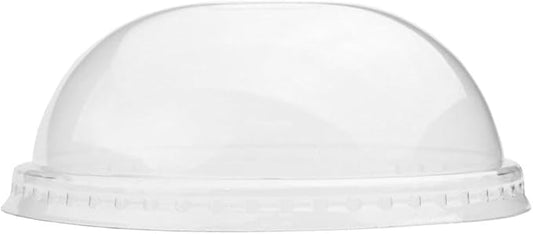 [100 Count] Dome Ice Cream Cup Lids - 4 oz Clear Disposable Lids - Fit Our 4 oz Cups Perfectly - *Cups Sold Separately* Frozen Dessert Supplies