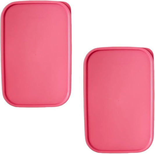 NewTupperware Modular Mates 1610 Rectangular Replacement Seal (LID ONLY) 10.75" X 7" Set of 2 (Soft Candy Pink)