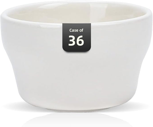 Stoneware Narrow Rim Commercial Grade Dinnerware America White, Bouillon Cup 7.25oz, Case of 36