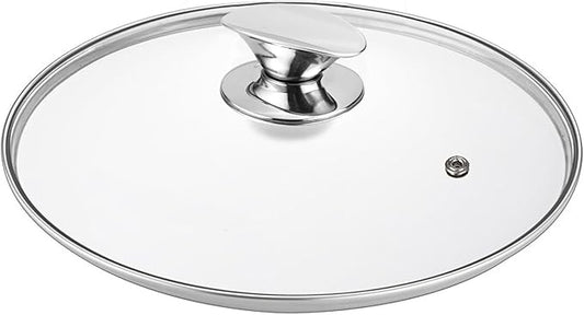 Tempered Glass Lid for Replacement, Clear Cover for Pans and Pots, 8, 9.5, 10.5, 11, 12, 12.5 Inch Lids for Cookware Cooking, Frying Pans, Skillets, Dutch Oven, Sauce Pan (10.5 In)