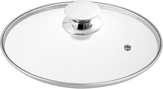 Glass Lids for Pots and Pans, 8, 11, 12, 12.6 Inch Pan Covers for Cookware, Tempered Glass Lid for Replacement, Dishwasher Safe & Microwave Oven Safe(12.6 inch)
