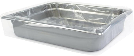 PanSaver Clear Pan Liners for Easy Clean Up - Disposable Buffet Pan Liners, Ovenable up to 400F (Half Pan Liner - 12.5 x 5.5 IN)