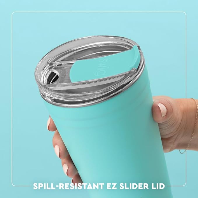 Swig Life 24oz Party Cup, Stackable Insulated Travel Coffee Tumbler with EZ Slider Lid, Cup Holder Friendly Travel, Stainless Steel 24 oz Tumbler, Reusable Mug (Easter Bunny)