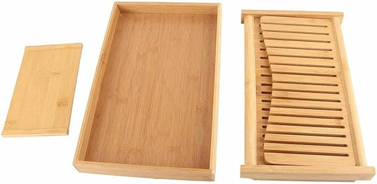 Bread, Homemad, Bread Loaf Slicing Guide with Crumb Tray, Foldable & Compact for Bread, Cakes and Bagels