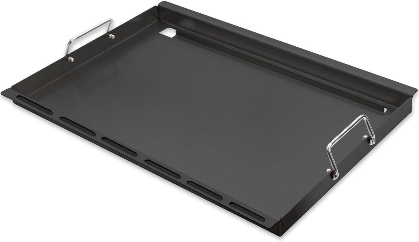 Full Size Griddle with Handles for Kitchen Aid 720-0745D 730-0745, Flat Top Grill Insert Replacement for KitchenAid 730-0745B 730-0745D 720-0819 740-0780, Carbon Steel, Non-stick