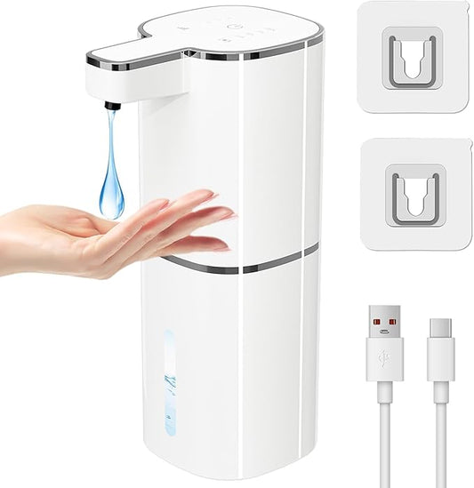 Automatic Soap Dispenser, Dish & Hand Foaming Soap Dispenser for Bathroom Kitchen, Liquid Auto Smart Electric Foam Pump Touchless，420ml-4 Levels Adjustable