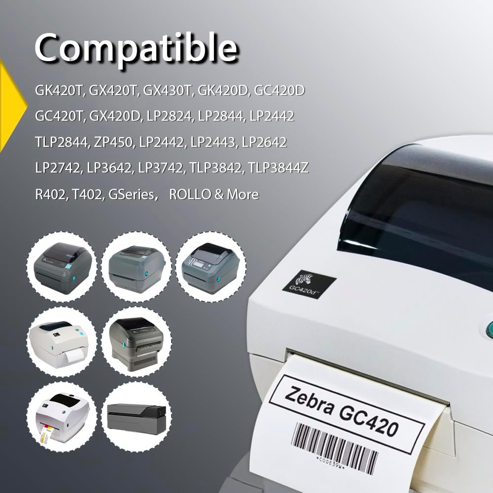 BETCKEY - 2.25" x 1.25" UPC Barcode & Multipurpose Labels Compatible with Zebra & Rollo Label Printer,Premium Adhesive & Perforated[Orange, 6 Rolls, 6000 Labels]
