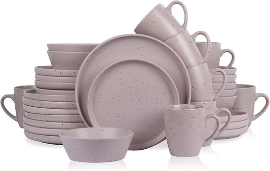 Stone lain Jade Stoneware Dinnerware Set, 32-Piece Service for 8, Taupe