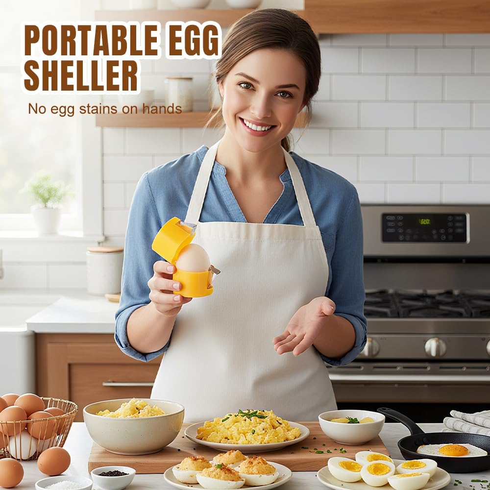 2026 New Egg opener, Egg Shell Separator for Raw Eggs Gadgets Cracker Tool, Upgrade Stainless Steel Egg Cutter Egg Cracker Tool Multifunctional Egg Cutter Multipack (1, Orange)