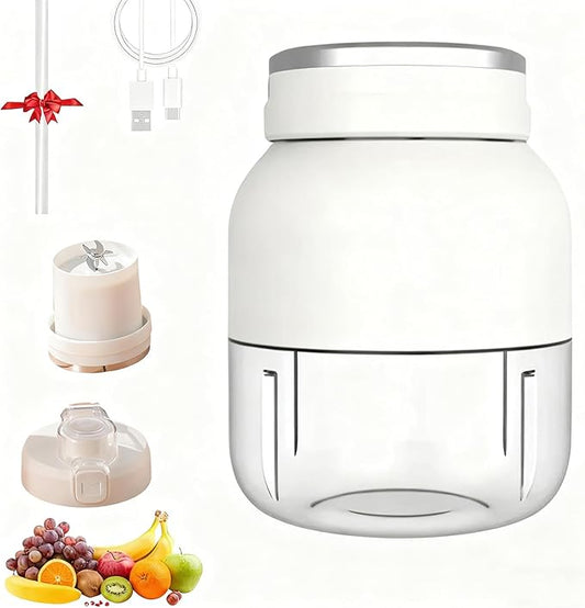 Blender Mini Japan, 28/37fl Oz Hand Blender, Leak Proof Design No Filter Required | Wireless | One Cup with Double Lid, USB-C Rechargeable, for Smoothies, Shakes (1pc B, 28fl Oz)