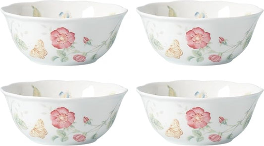 Lenox Butterfly Meadow 4-Piece Large All-Purpose Bowls, 4.03, Multi