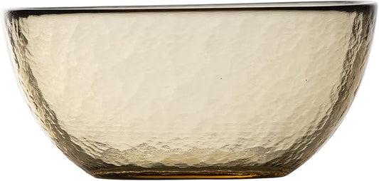 Fortessa Los Cabos Glass Dinnerware Collection, Cereal Salad Fruit Bowl (Set of 4), 6 Inch/21oz, Ginger Root