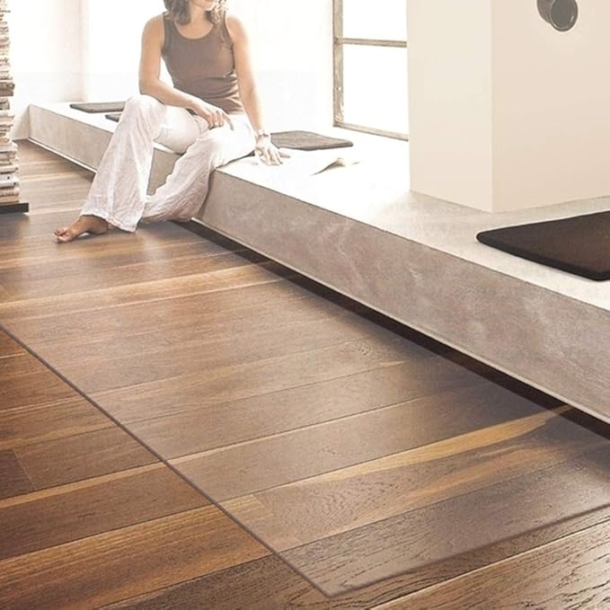 NECAUX Custom 14 x 28 Inch Frosted Desk Cover Protector, 1.5mm Thick Plastic Desk Pad Mat, Table Cover Tablecloth Protector for Office Computer Writing Desk, Side Table, End Table, Night Stand Dresser