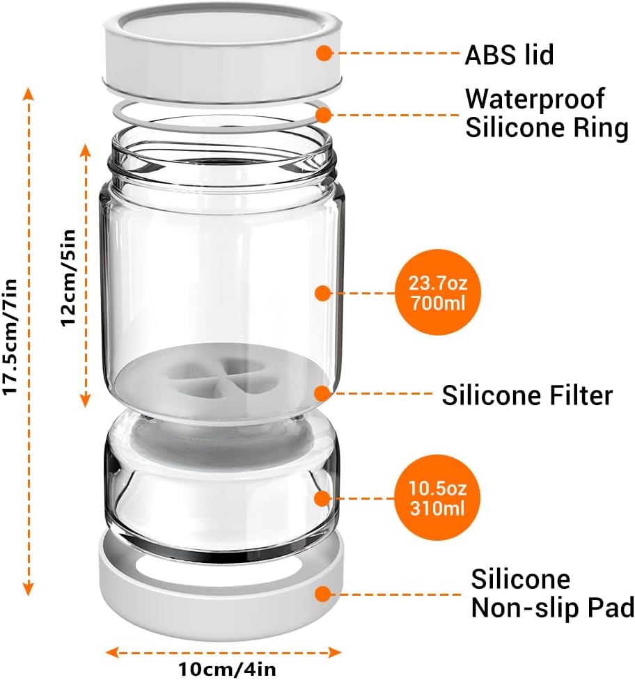 Pickle Jar, Pickle and Olive Hourglass Jar Pickle Juice Separator from Wet and Dry, Upgrade Food-grade ABS Lid and BPA Free Hourglass Pickle Jar for Airtight Food Storage 2 Pack