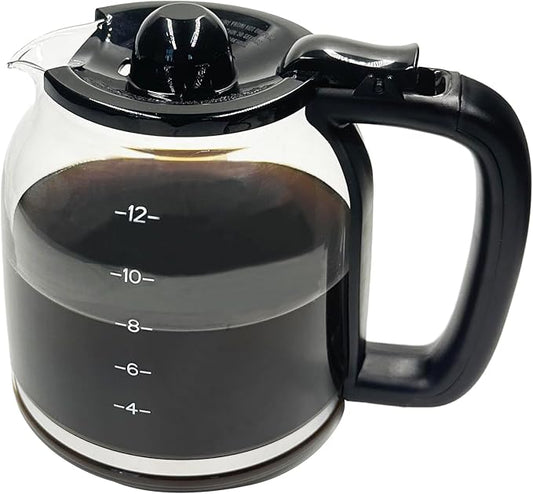 12 CUP Replacement Glass Carafe Pot ONLY Compatible with Ninja Coffee Maker CE251 CE250 CE200 CE200C CE201 CE201C series, Ninja Carafe Replacement Part No. # XGLSLID200