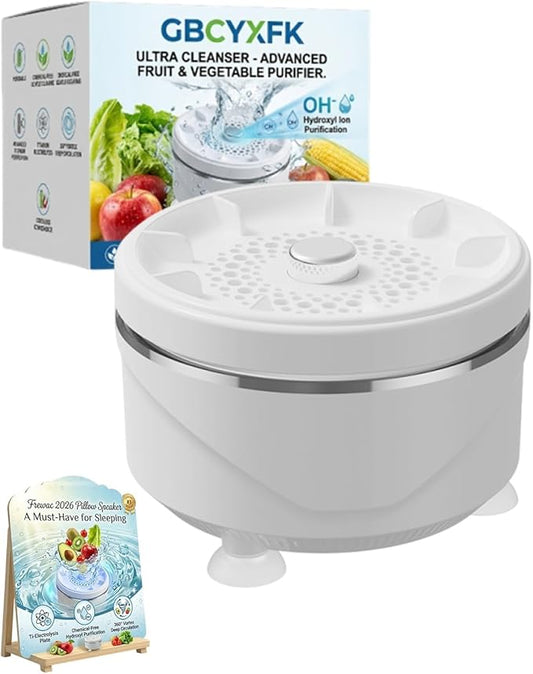 Best Ultrasonic Fruit Vegetables Cleaner Washing Machine Device Waterproof Fruit Veggie Washer Produce Purifier for Home Kitchen Use Wireless Portable Titanium Electrolysis Purification