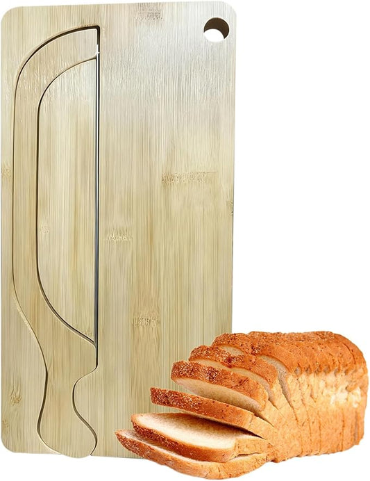 Bread Bow Set, Bread Bows Knife With Matching Crumb Tray, Bow Shaped Stainless Cutter, Wooden Breadboard Set, Sourdoughs Cutter, Left Right Handed Design, Ambidextrous For Baguettes Pastry Chefs