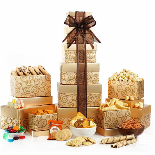Broadway Basketeers Happy Birthday Festive Gift Tower by Broadway Basketeers