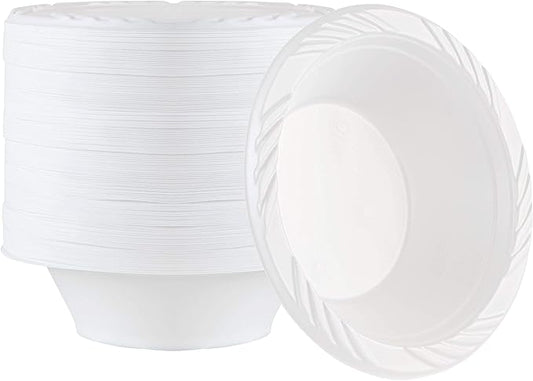 PLASTICPRO 800 Count Disposable 12 ounce White Plastic Soup Bowls