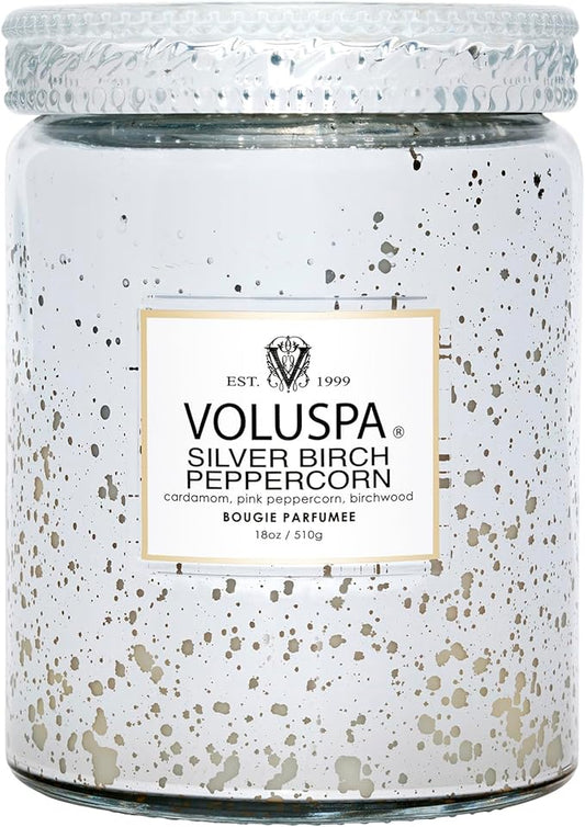 Large - Silver Birch Peppercorn by Voluspa for Unisex - 18 oz Candle
