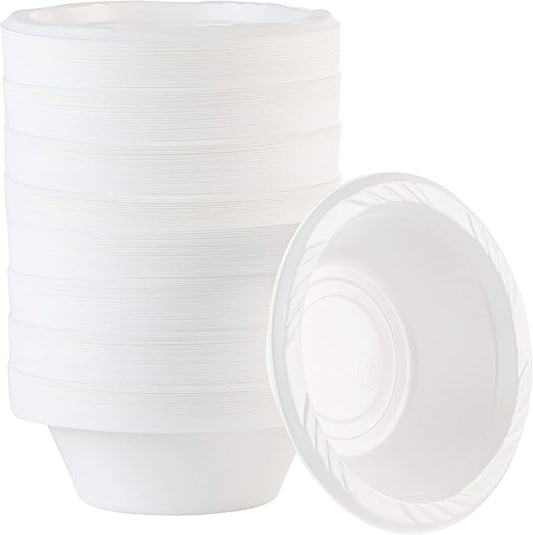 PLASTICPRO 800 Count Disposable 5 ounce White Plastic Dessert Bowls