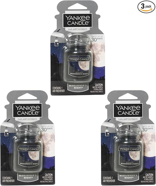 Yankee Candle Car Jar Ultimate, Midsummer's Night, 0.96 OZ (Pack of 3)