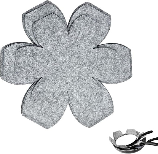 Pot and Pan Protectors, 6 Pack Pan Protectors in 3 Sizes, Pot Separator for Stacking, Anti-Slip Pan/Pot Dividers to Avoid Stratching or Marring, Protecting Pads for Glass/Ceramic Plates and Cookwares