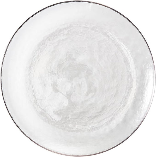 Fortessa Los Cabos Glass Dinnerware Collection, Dinner Plate (Set of 4), 10.5 Inch, Clear