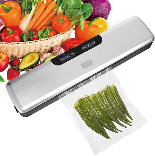 Vacuum Sealer: Food Saver Vacuum Sealer Machine, 75kpa One-Touch Automatic Food Sealer, Seal in 10-20 Seconds Food Storage Vacuum Sealers, Preserves Freshness for Food Kitchen Appliances