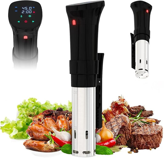 APQ Sous Vide Cooker 1100W, Professional Thermal Immersion Circulator Cooker with Adjustable Clamp, Sous Vide Machines with Temperature/Digital Timer, Ultra Quiet Sous Vide Precision Cooker