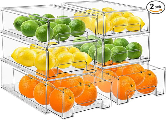 Sorbus Medium Clear Storage Drawers (6 Pack)