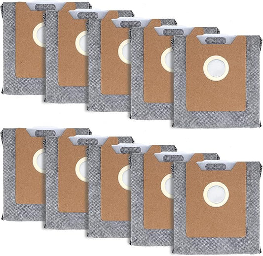 Leemone 10 PACK Dust Bags for eufy Clean G35+, G40+, G40 Hybrid+ Auto-Empty Station, eufy RoboVac Replcement Bags Accessory, 4 Layer Filtration System with Activated Carbon Fabric to Remove Odors