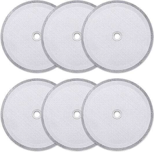 Boao 6 Pieces French Press Replacement Filters Mesh Filters Replacement 4 Inch Stainless Steel Replacement Screen for 1000 Ml, 34 Oz, 8 Cup French Press Coffee Makers and Tea Machines